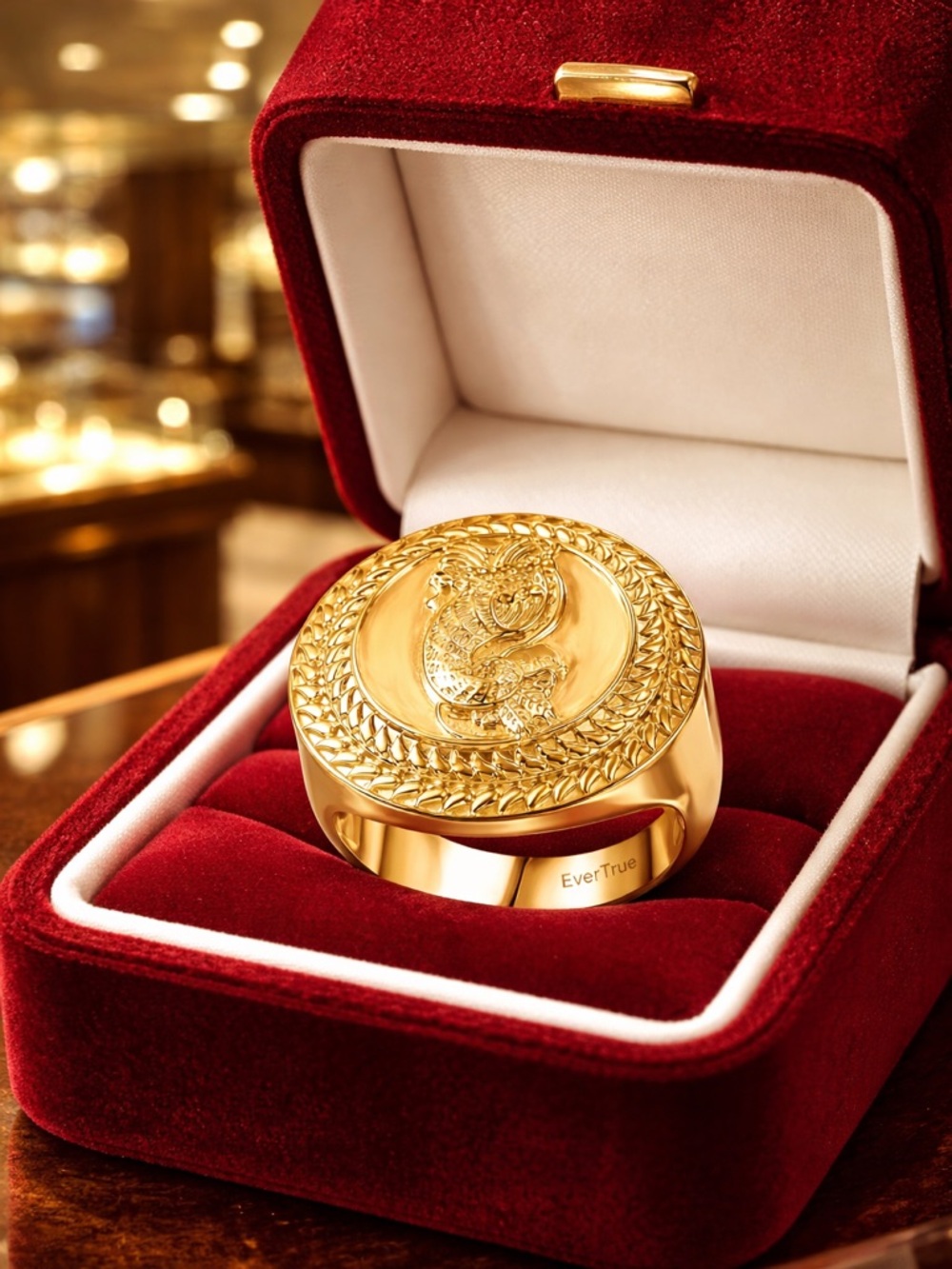 Italian Collection Italian Republic Coin
Men's/Women Ring 18K YG Plated Bronze